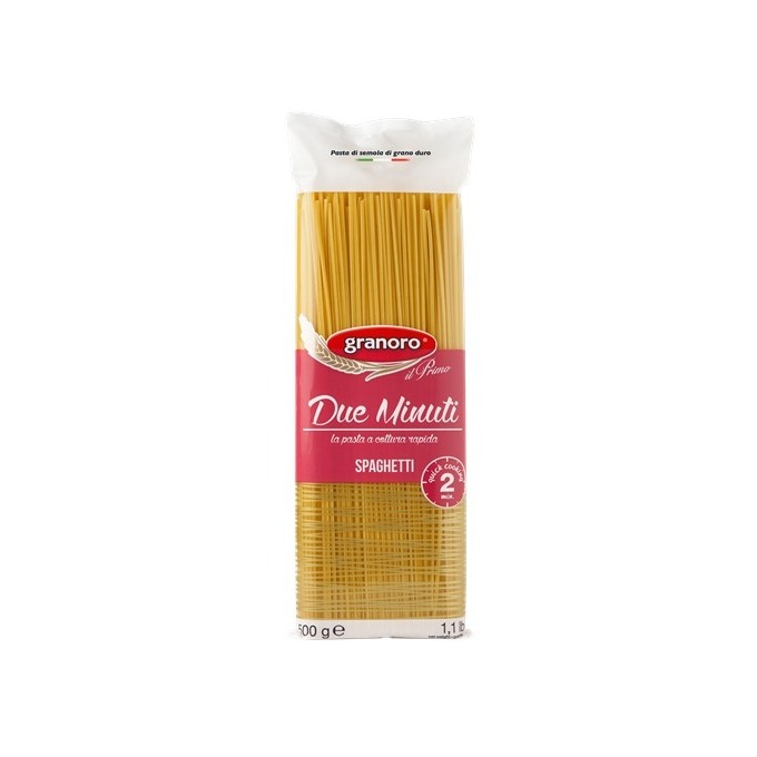Pasta Grano Duro Spaghetti Rápido Preparo Granoro 500 gr