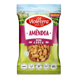 Amendoa Sem Casca Pacote 100g