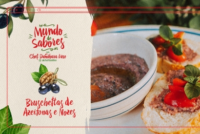 Bruschettas de Azeitonas e Nozes por Chef Dandhara Lino